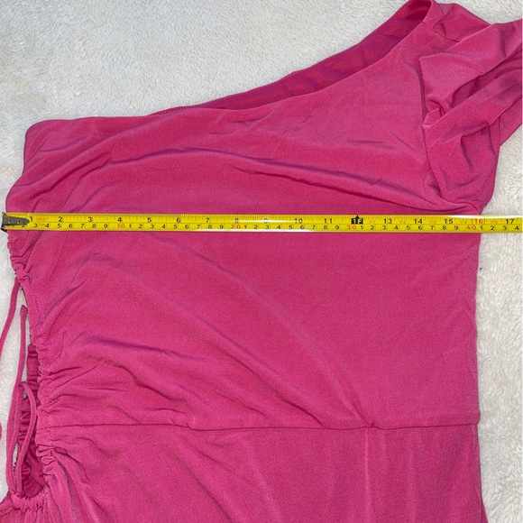 Lulu’s‎ Sweet Flirt Pink Long Sleeve One-Shoulder Cutout Maxi Dress - Picture 8 of 11